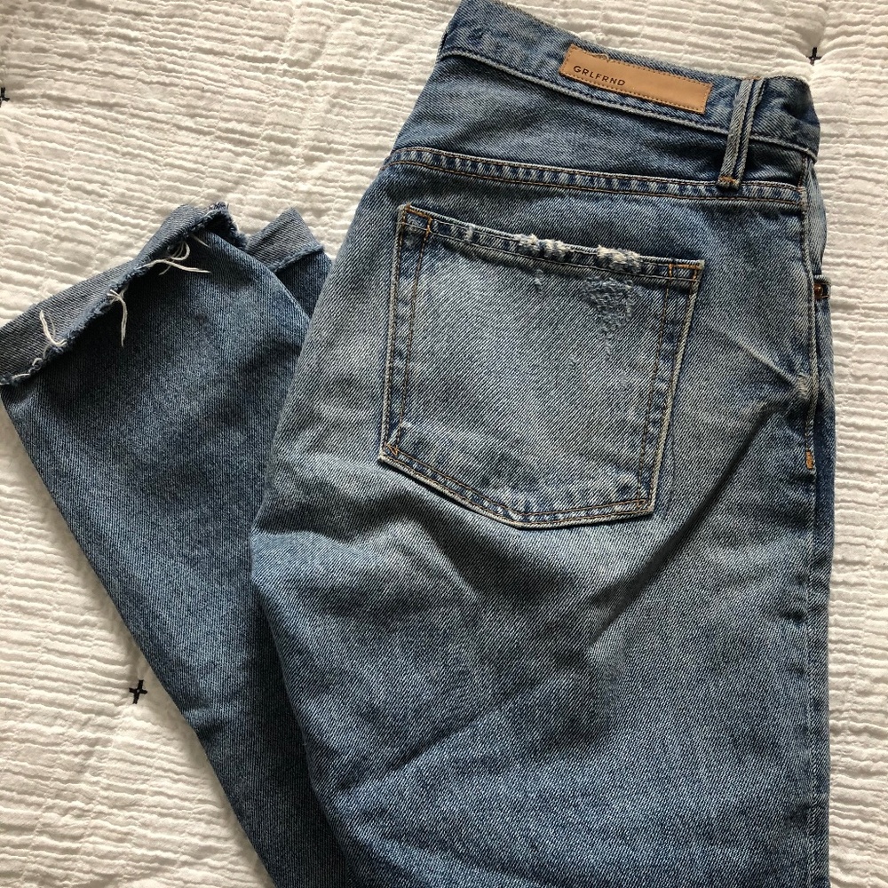 Distressed Girlfriend Jeans